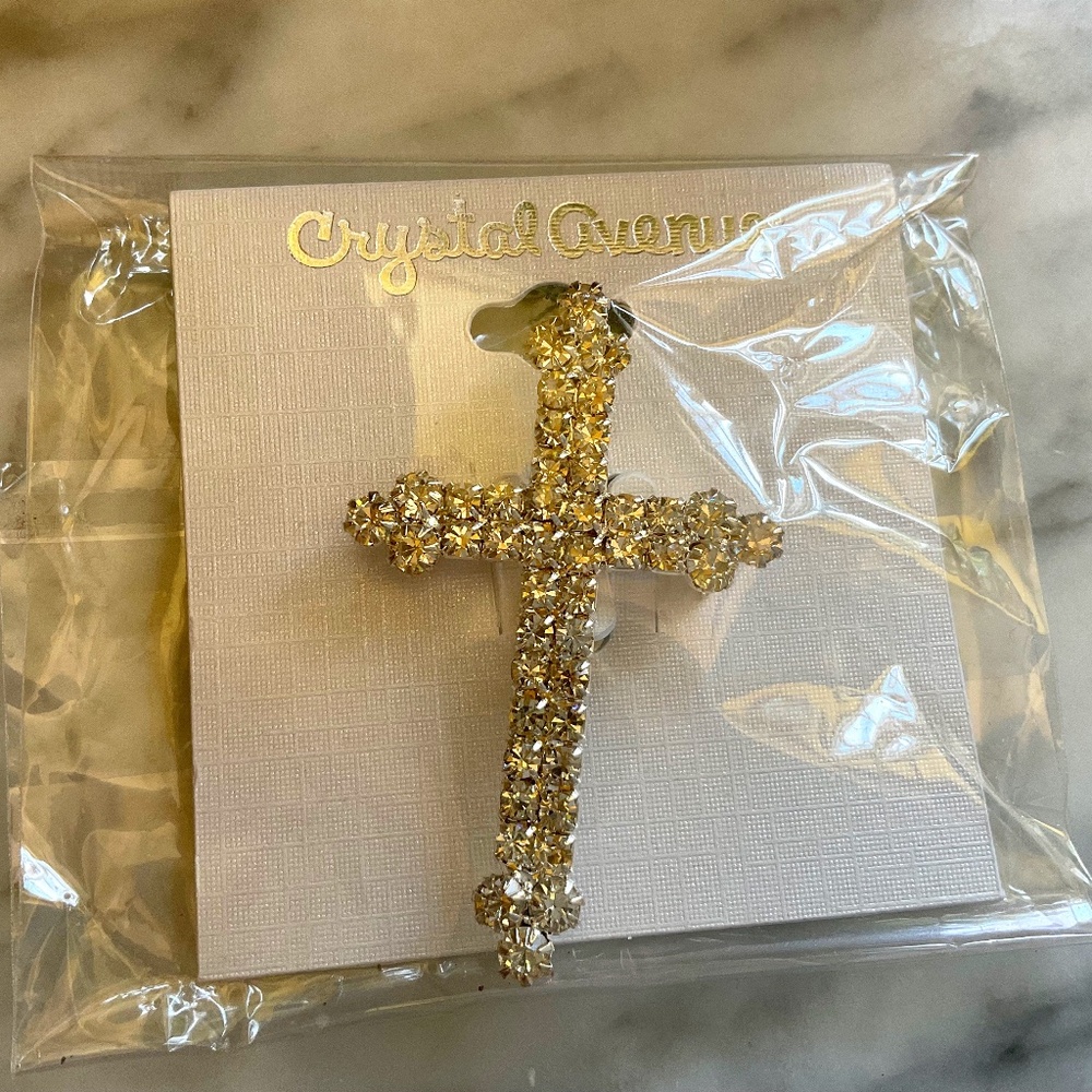 Cross Brooch, costume Jewelry